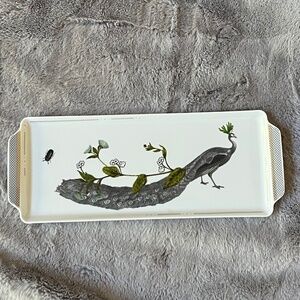 Vista Alegre Porcelain Tray (Peacock,Floral); Serving Tray; Sam Baron;  LIKE NEW